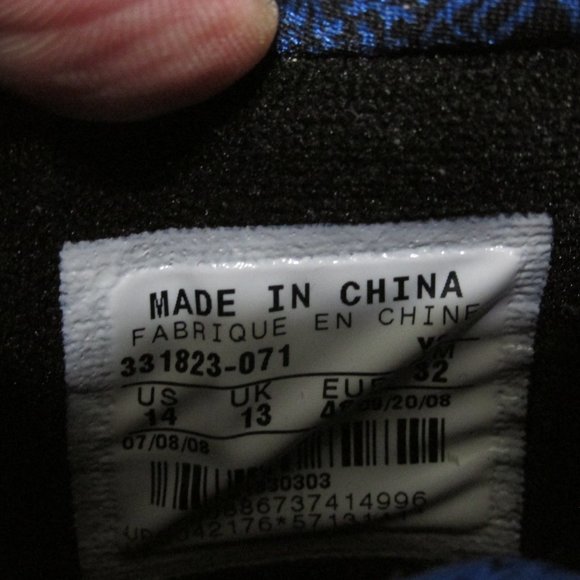 Size 14 - Jordan Fusion 20 Black University Blue 2008 - Picture 15 of 15